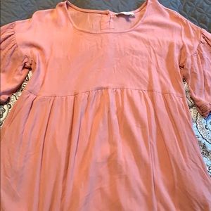 Peach knee length dress